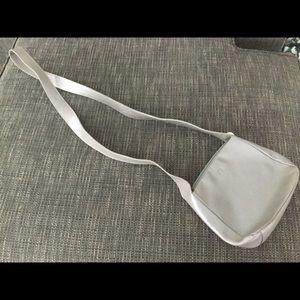 The sak silver leather crossbody purse